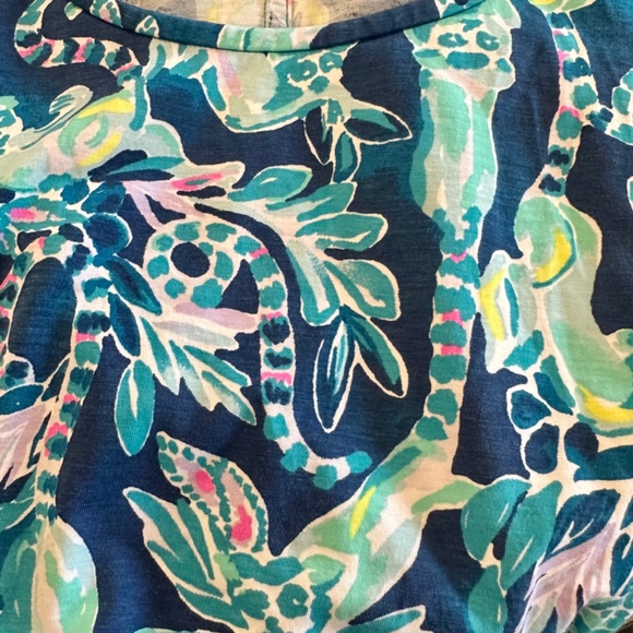 ๐ฅ๐ฅ๐HTF!!!Lilly Pulitzer Blue Lemur Print Dress - NWOT!!๐๐ฅ๐ฅ๐ - Picture 2 of 9